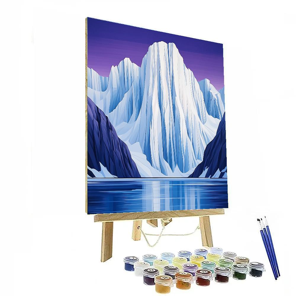 Lawren Harris Inspired Cathedral Ridge Above Silent Fjord DIY paint by numbers