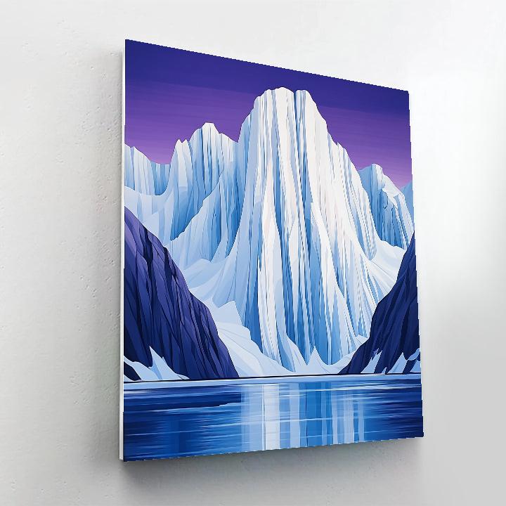 Lawren Harris Inspired Cathedral Ridge Above Silent Fjord DIY paint by numbers