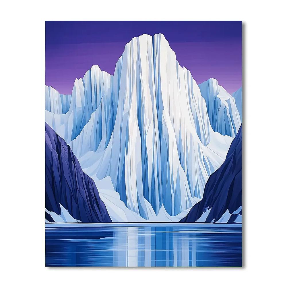 Lawren Harris Inspired Cathedral Ridge Above Silent Fjord DIY paint by numbers