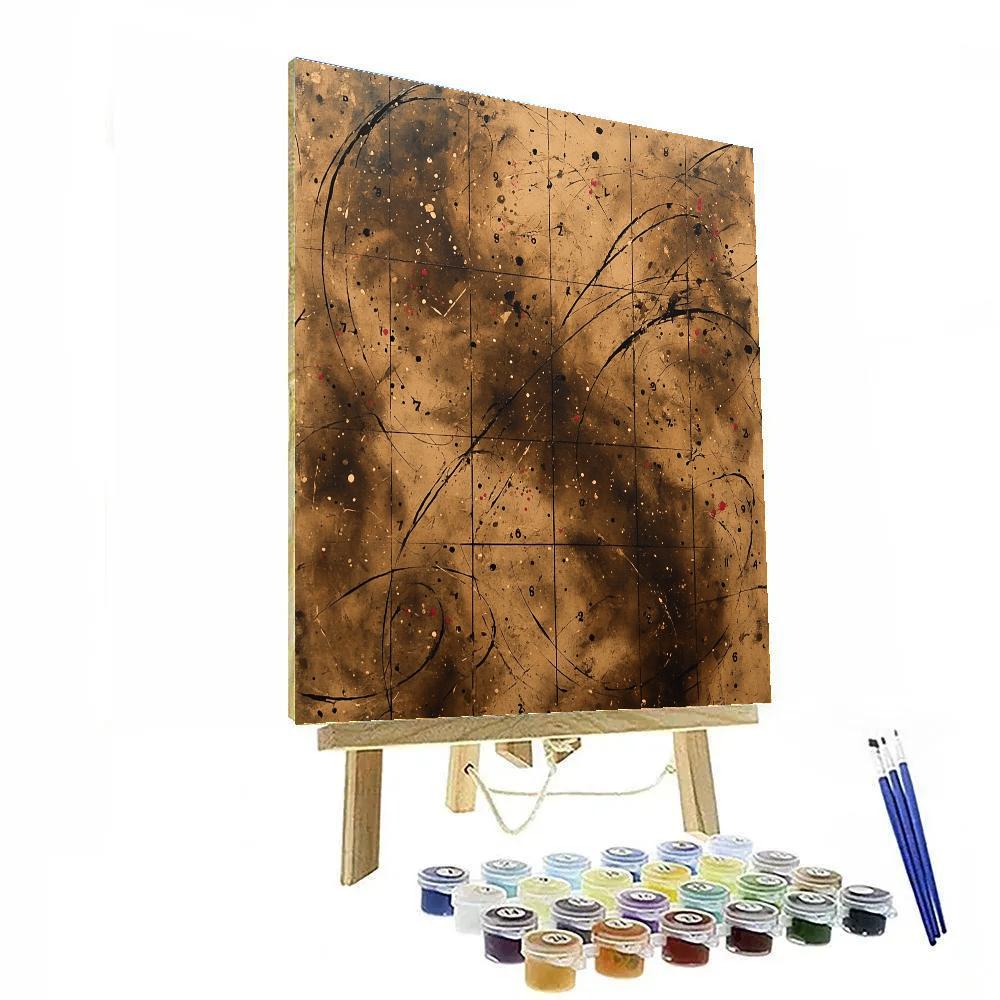 Jackson Pollock Inspired Tidal Nebula Siltstorm Lattice paint by color