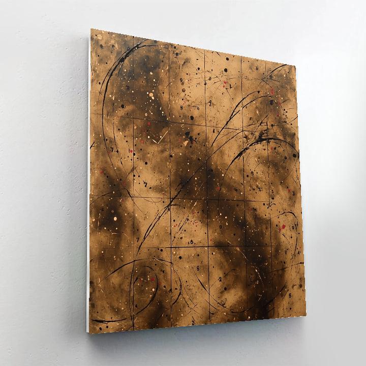 Jackson Pollock Inspired Tidal Nebula Siltstorm Lattice paint by color