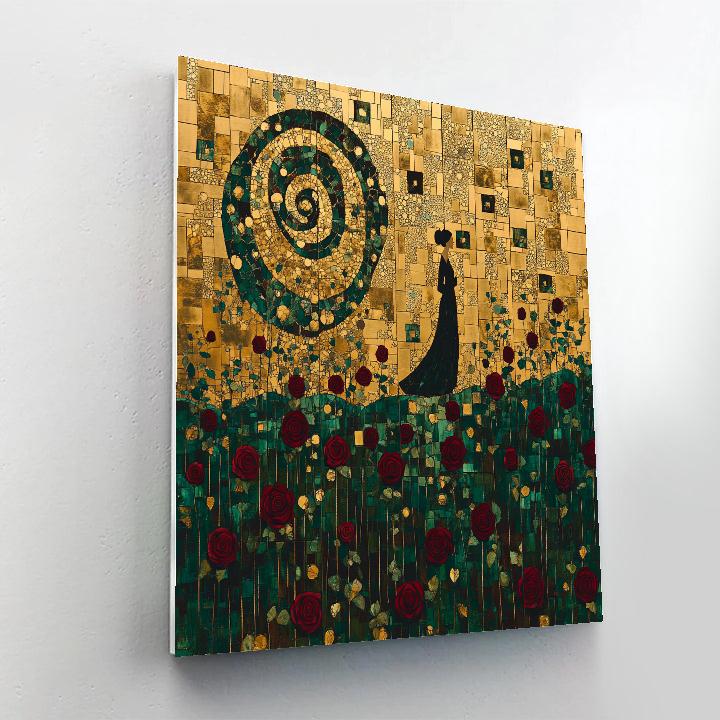 Gustav Klimt Inspired Golden Garden Of Roses Number painting