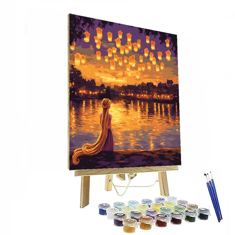 Rapunzel Floating Lantern Sky Festival paint by color