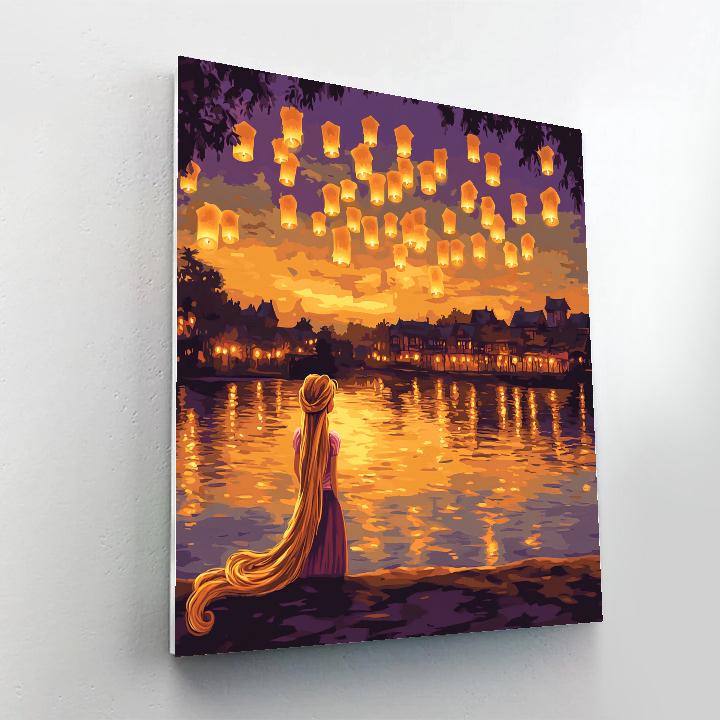 Rapunzel Floating Lantern Sky Festival paint by color