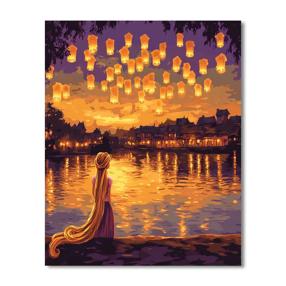 Rapunzel Floating Lantern Sky Festival paint by color
