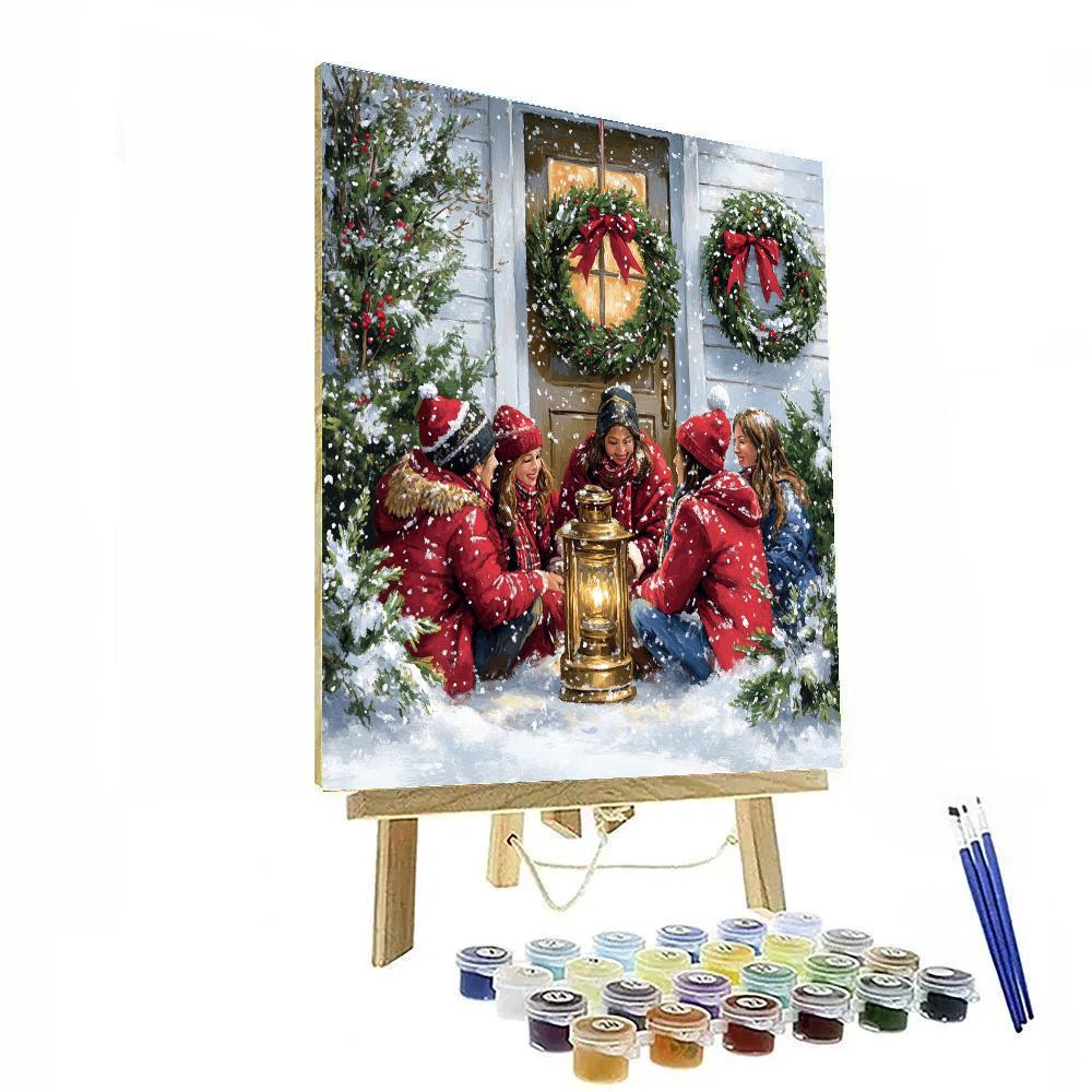 Holly Lantern Reunion Paint by numbers kits