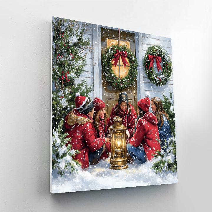 Holly Lantern Reunion Paint by numbers kits