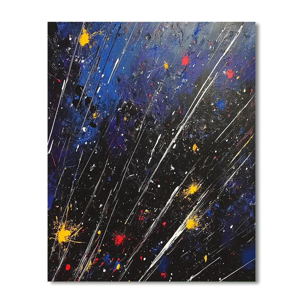 Jackson Pollock Inspired Meteor Shower Energy Paint by numbers kits