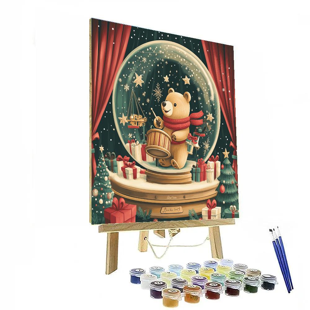 Toy Workshop Parade Inside A Snow Globe Theater paint by color