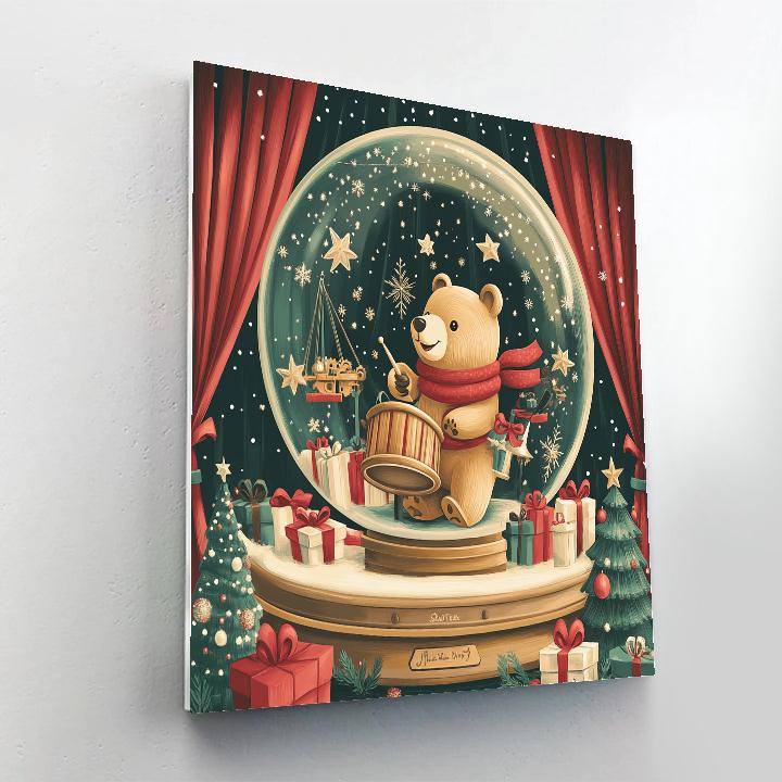 Toy Workshop Parade Inside A Snow Globe Theater paint by color