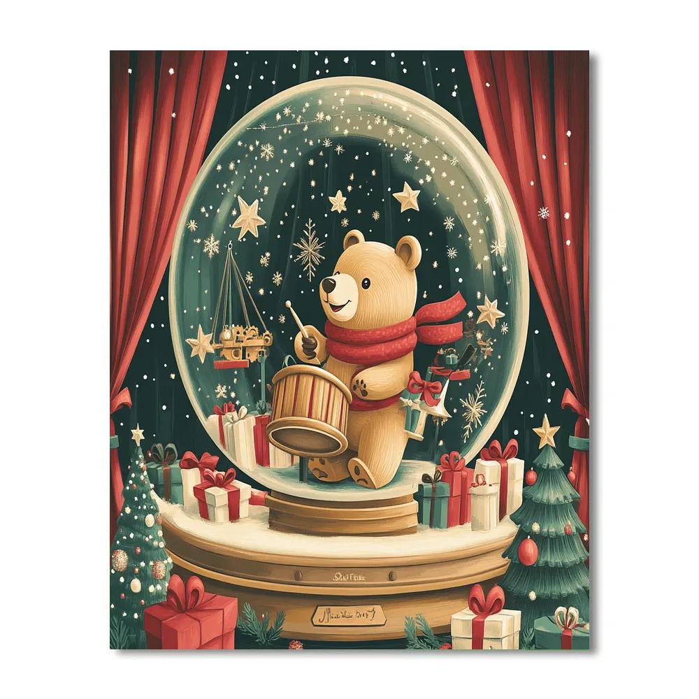 Toy Workshop Parade Inside A Snow Globe Theater paint by color