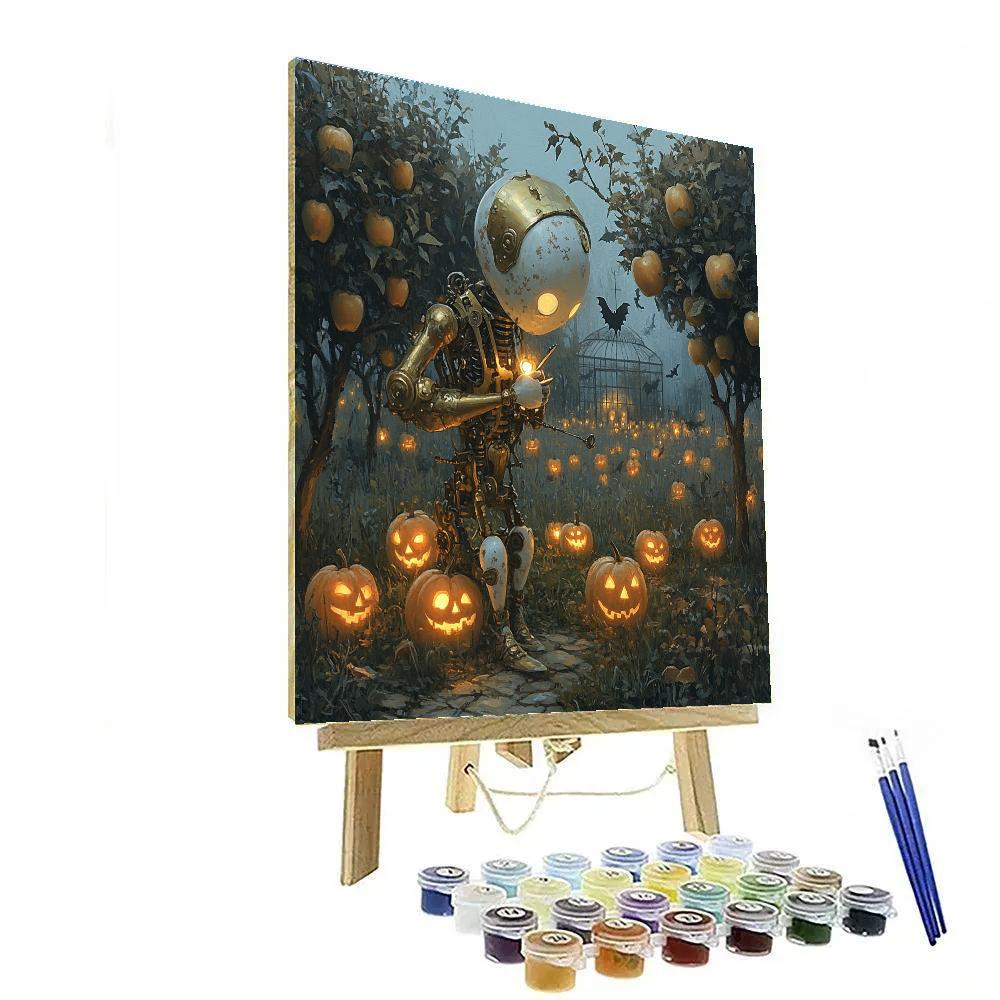 Clockwork Orchard In Spooky Twilight Paint by numbers art