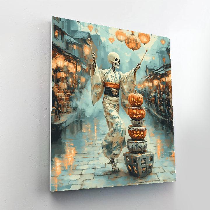 Porcelain Lanterns Haunted Parade Painting by numbers kit