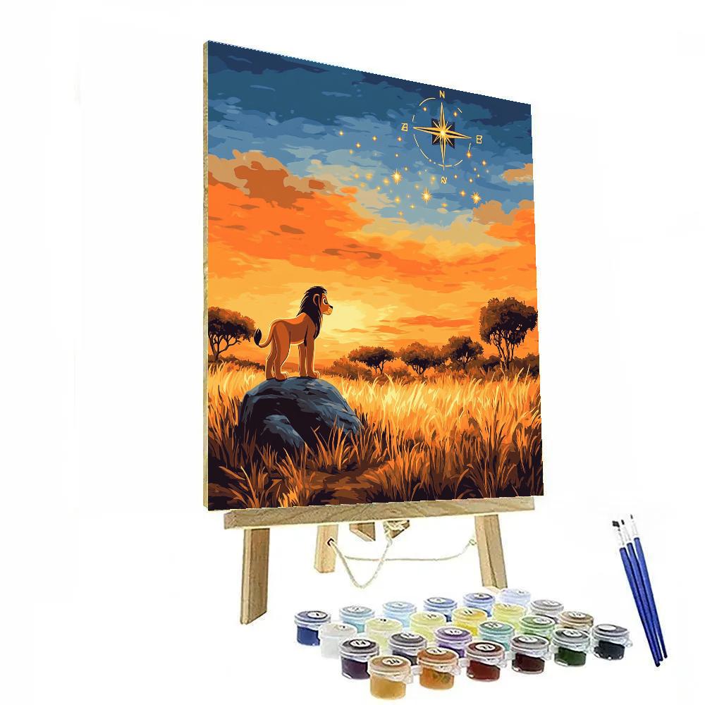 Simba Sunrise Savanna Star Compass painting number kit