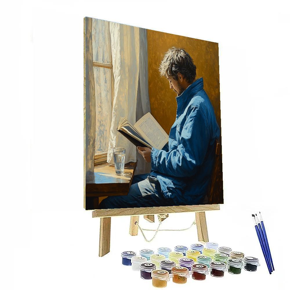 Johannes Vermeer Inspired Morning Window Portrait paint by color