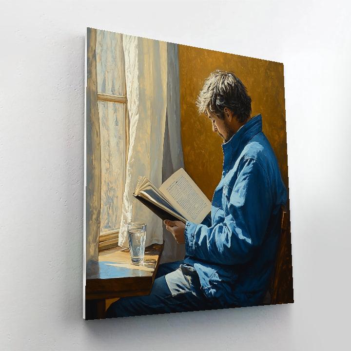 Johannes Vermeer Inspired Morning Window Portrait paint by color