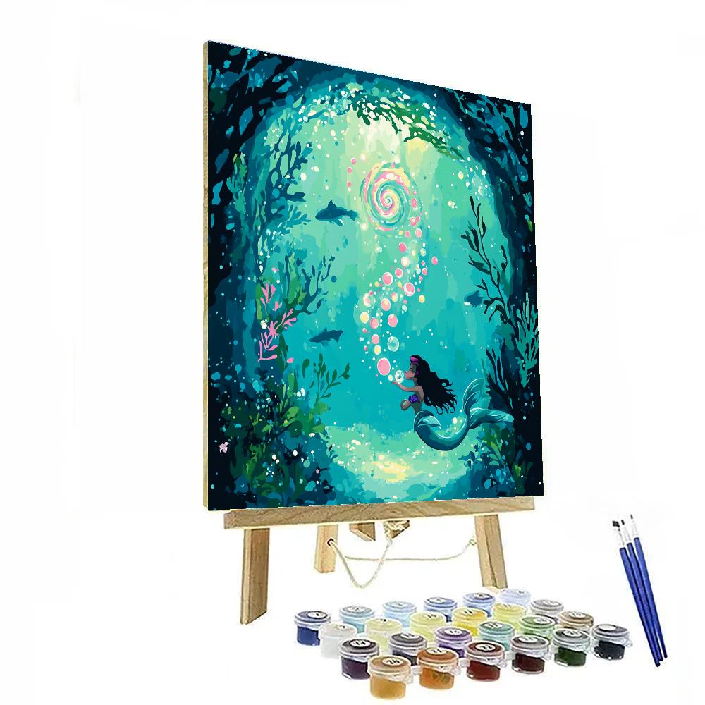 Ariel Coral Reef Bubble Galaxy Painting by numbers kit
