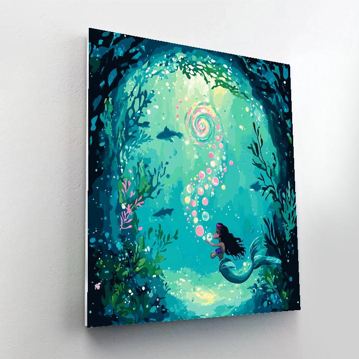 Ariel Coral Reef Bubble Galaxy Painting by numbers kit