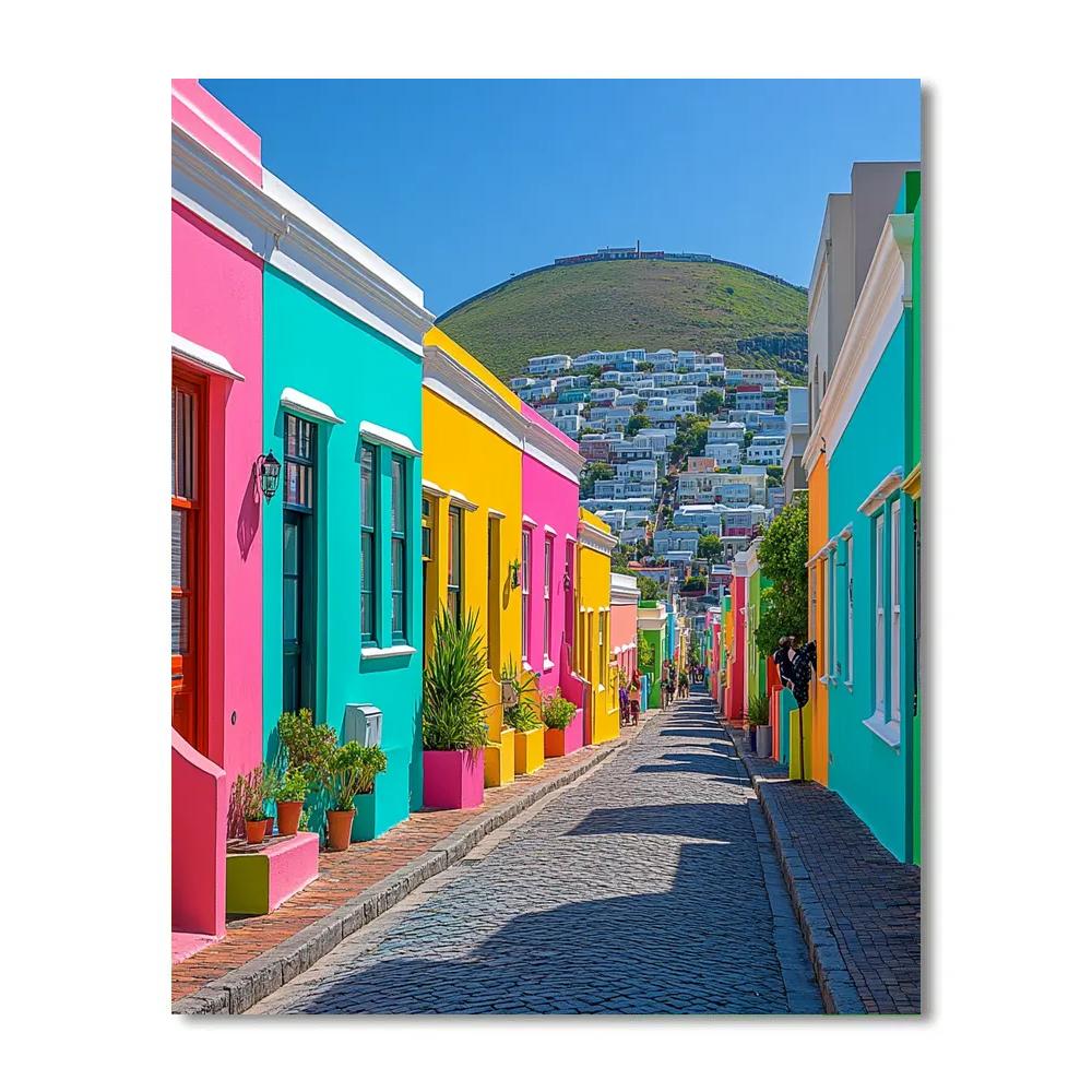 Bo Kaap Color Streets Cape Town South Africa paint by color