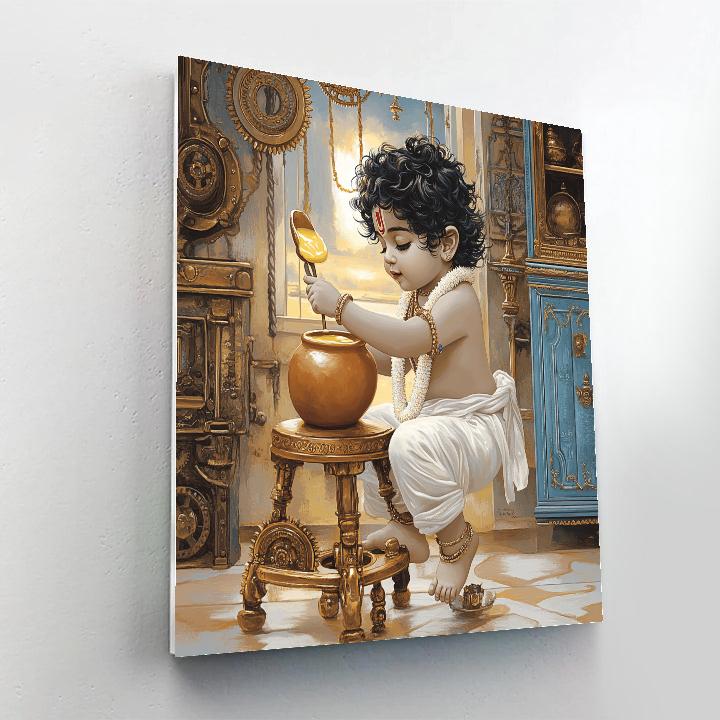 Butter Thief In The Clockwork Gokul Kitchen Painting by numbers kit