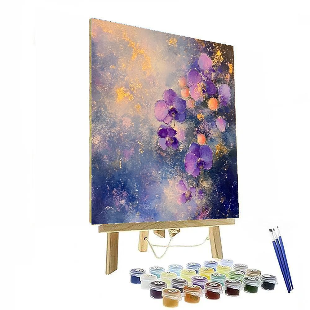 Edgar Degas Inspired Orchid Nebula Stillness Number painting