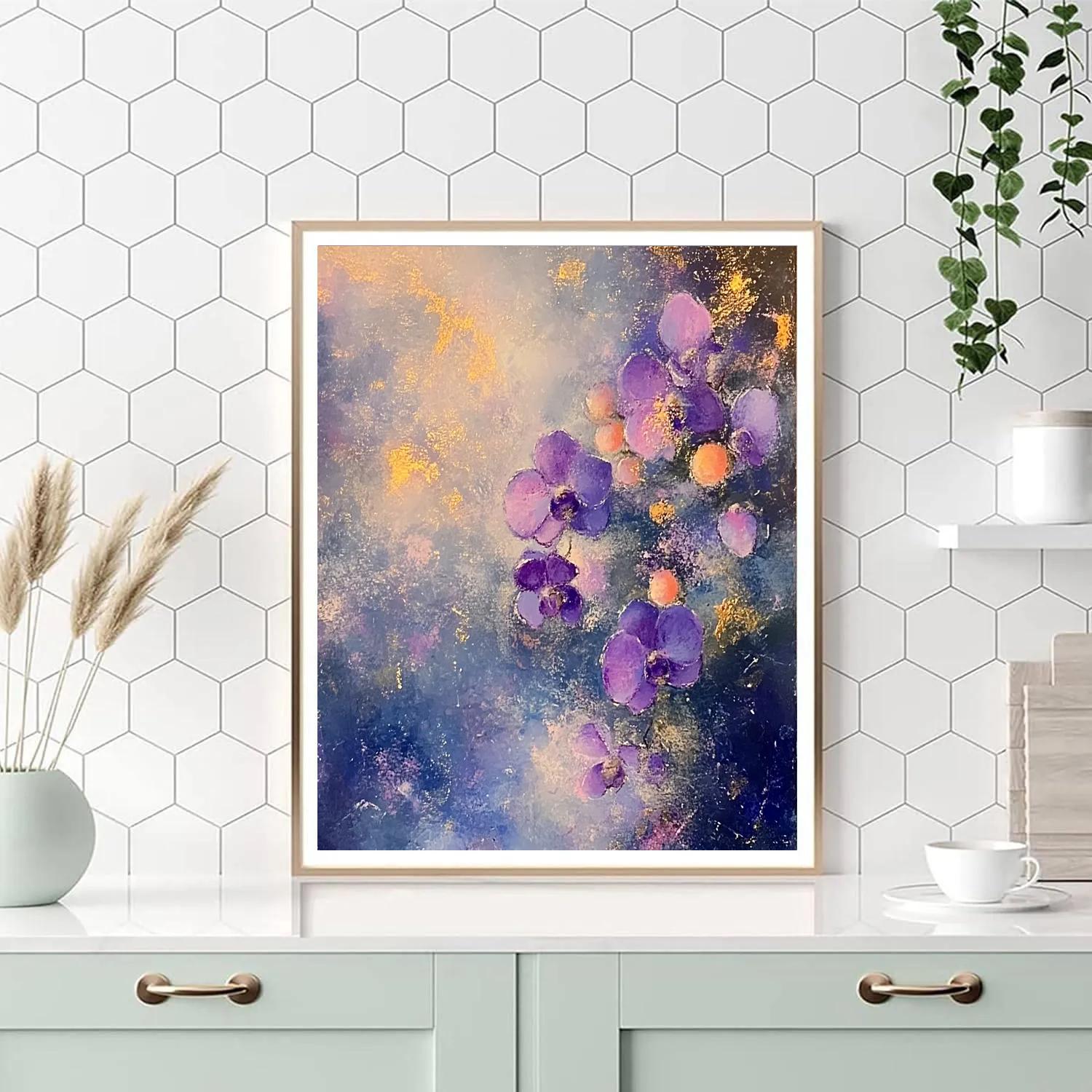 Edgar Degas Inspired Orchid Nebula Stillness Number painting