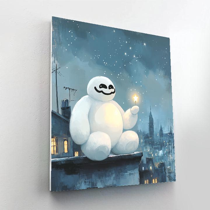 Baymax Gentle Starlight Rooftop Helper painting number kit