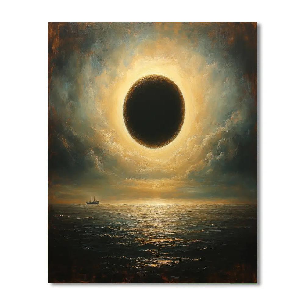 JMW Turner Inspired Ocean Eclipse paint by numbers