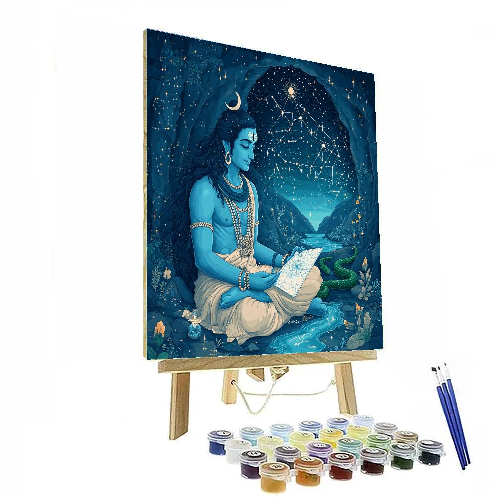 Celestial Cartography With Shiva paint by color