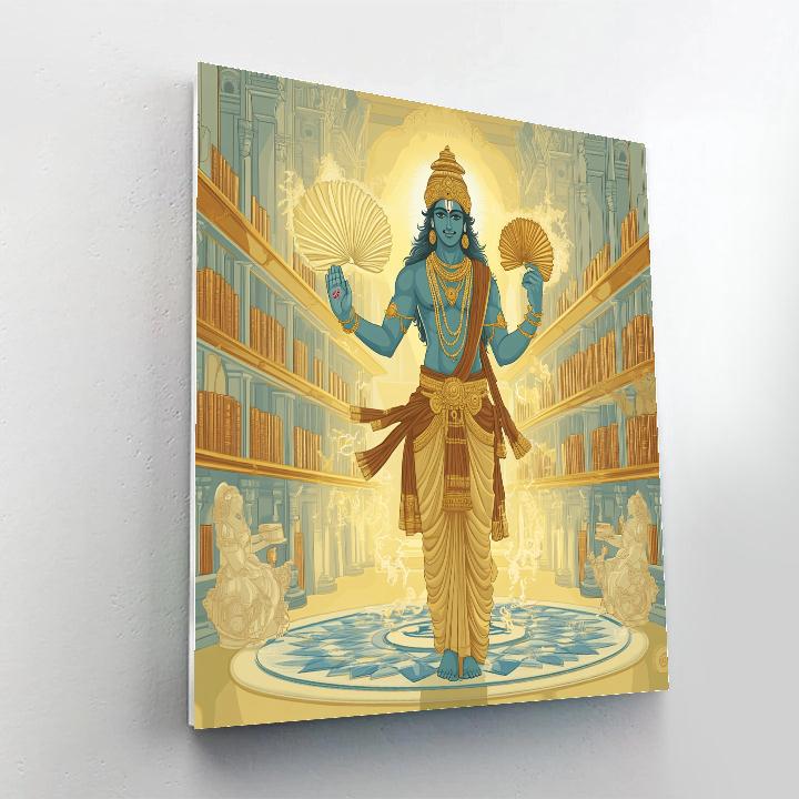 Vishnu Guardian Of The Celestial Library Number painting