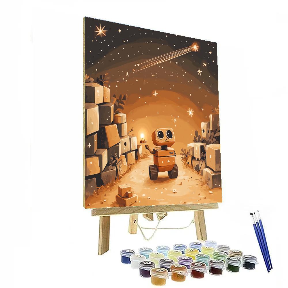 WALL E Starry Junkyard Treasure Hunt DIY paint by numbers