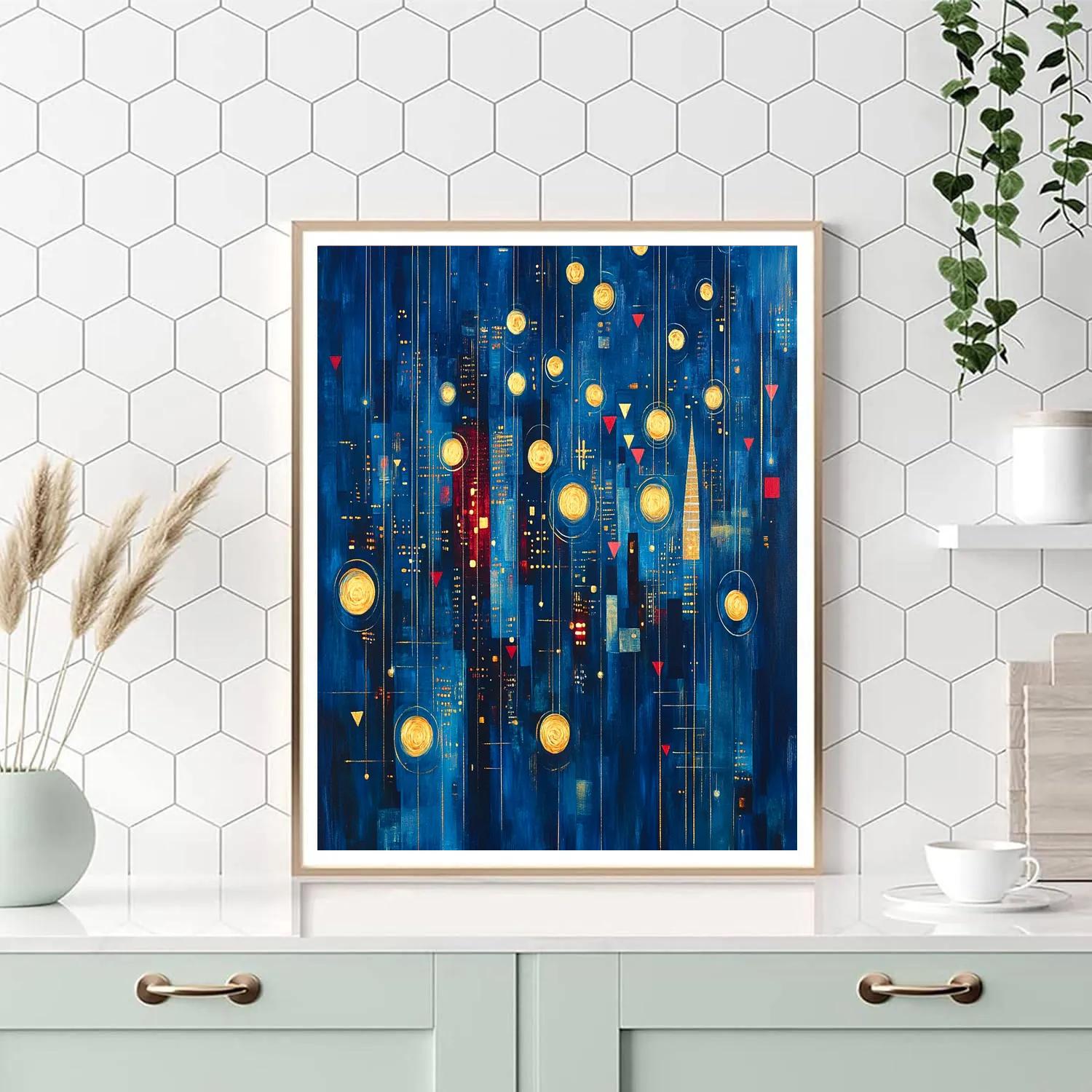 Wassily Kandinsky Inspired Abstract Citylights Symphony Numbered painting kits