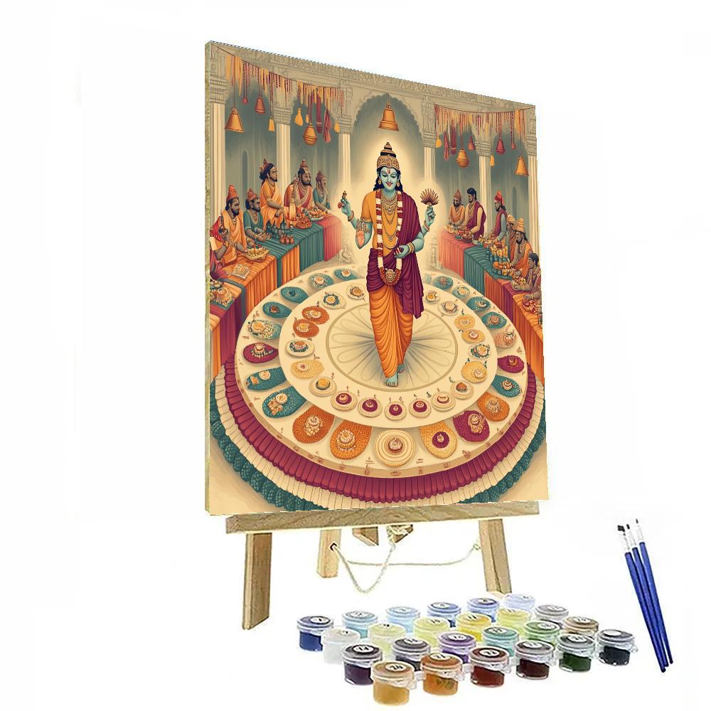 Vishnu In The Mandala Market Of Sacred Symbols paint by color
