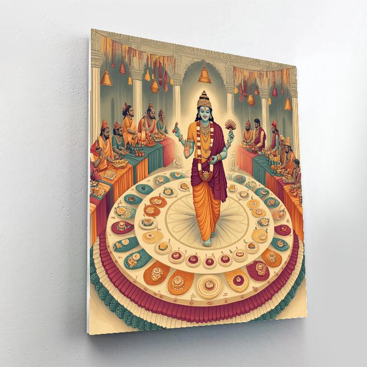 Vishnu In The Mandala Market Of Sacred Symbols paint by color