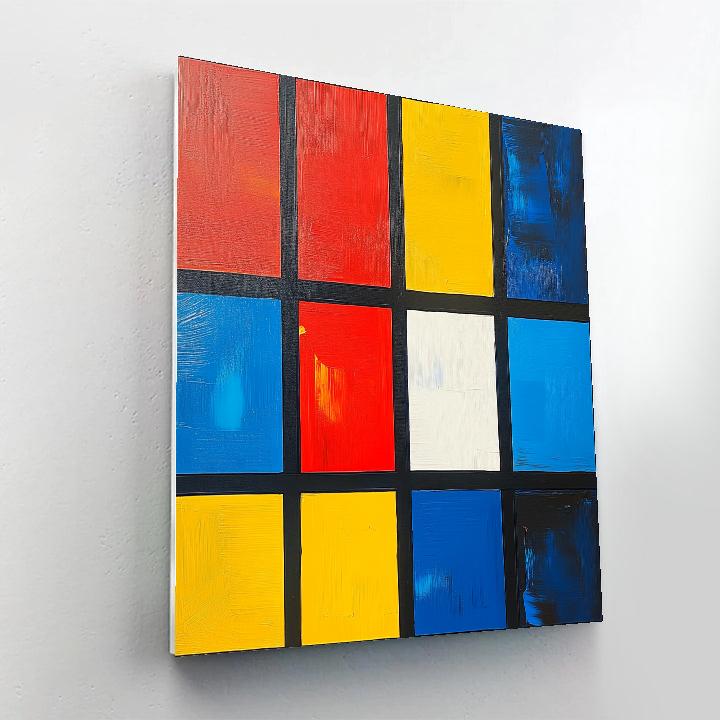Piet Mondrian Inspired Festival Parade Patterns paint by color