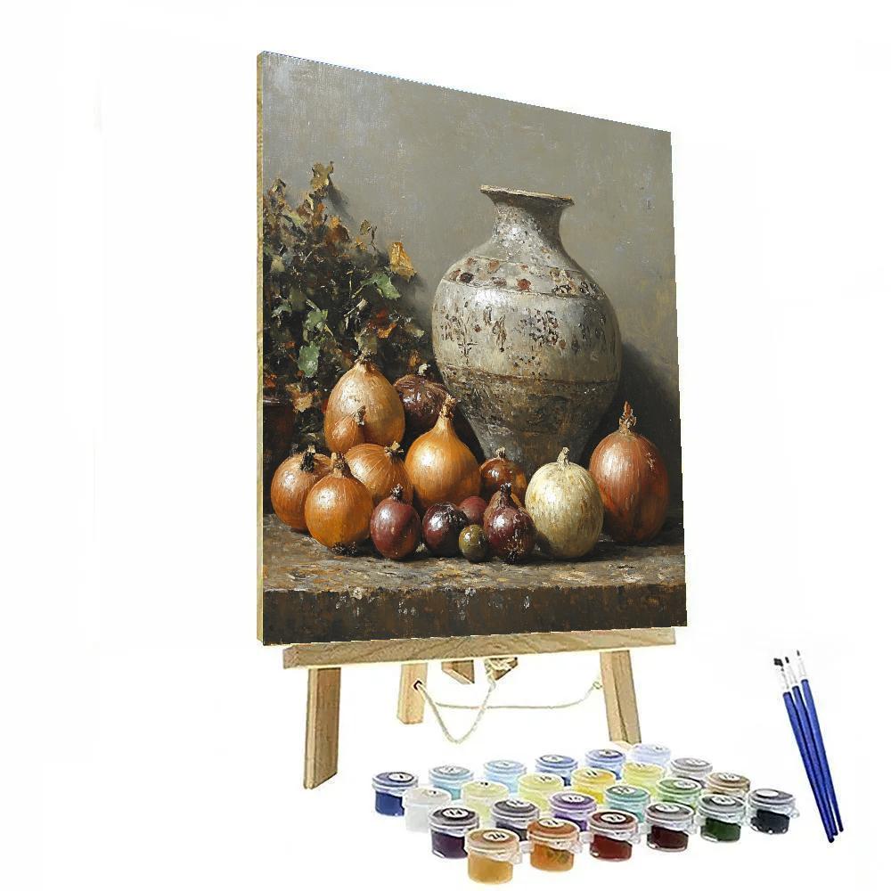 Diego Velázquez Inspired Market Twilight Still Life DIY paint by numbers