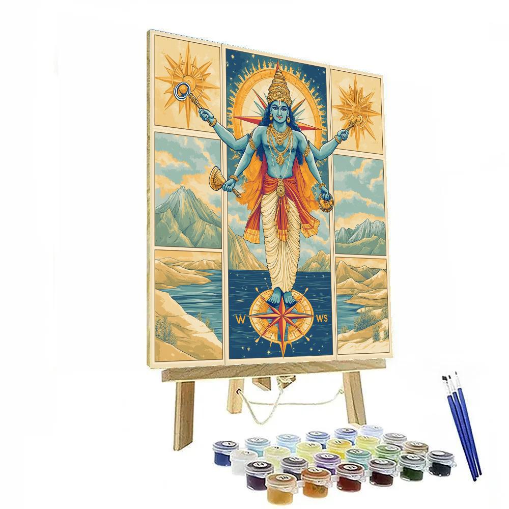 Vishnu As The Compass Of The Four Directions Painting by numbers kit