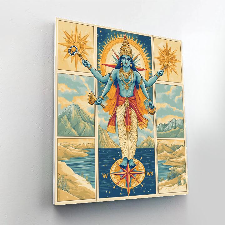 Vishnu As The Compass Of The Four Directions Painting by numbers kit