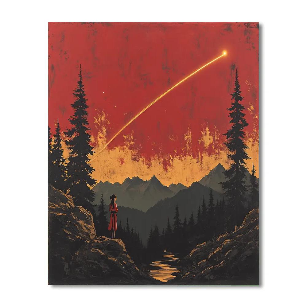 Mulan Mountain Dawn Comet Ribbon DIY paint by numbers