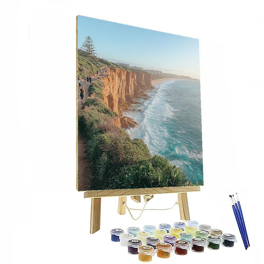 Clifftop Walk Above Bondi Coastal Path Sydney Australia Painting by numbers kit