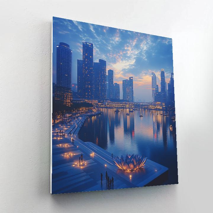 Marina Bay Waterfront Glow Singapore Singapore paint by number