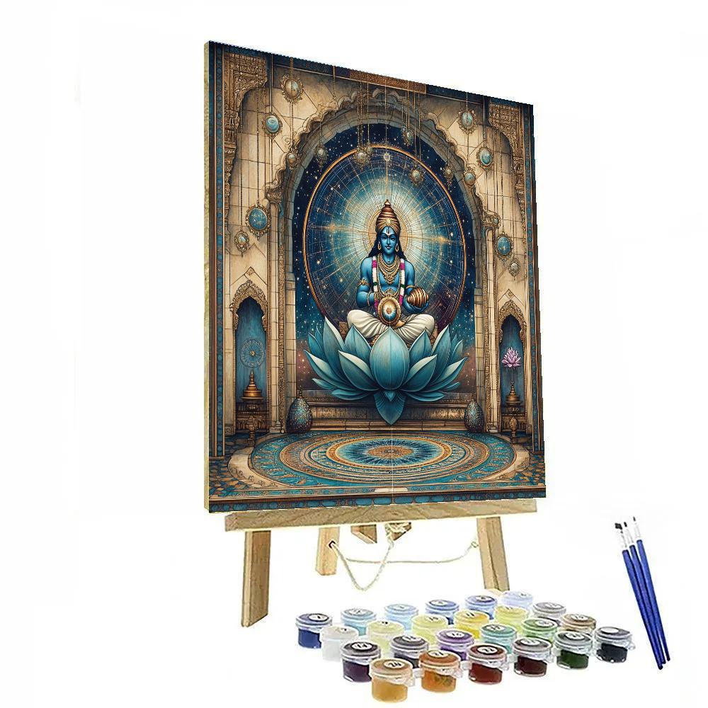 Vishnu In The Lotus Observatory Dome Paint by numbers art