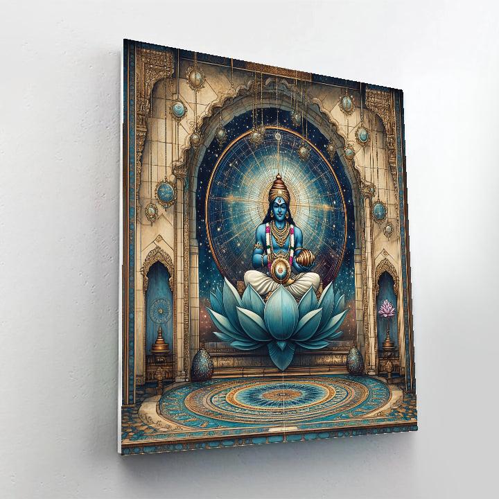 Vishnu In The Lotus Observatory Dome Paint by numbers art
