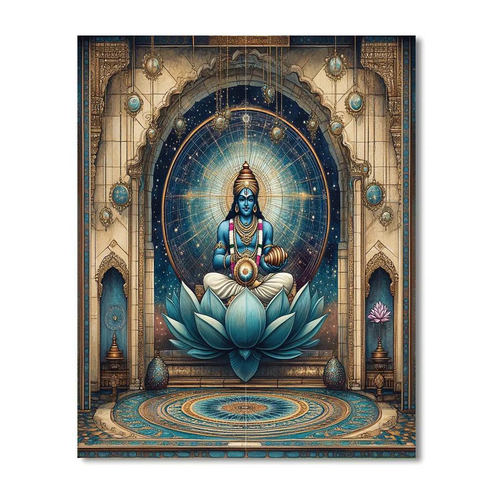 Vishnu In The Lotus Observatory Dome Paint by numbers art