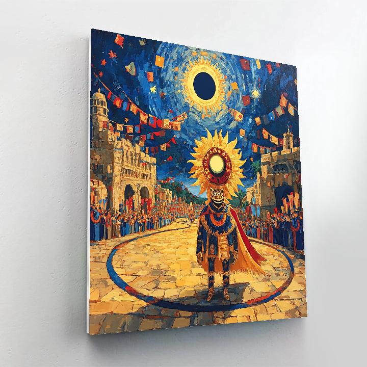 Kuzco Solar Eclipse Costume Parade DIY paint by numbers
