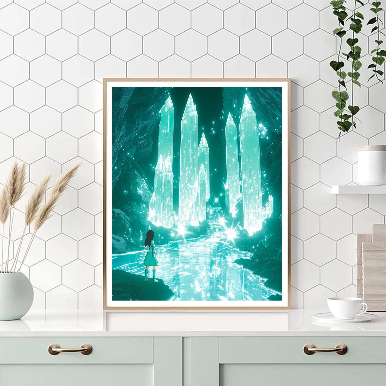 Kida Atlantis Crystal Star Cavern painting number kit