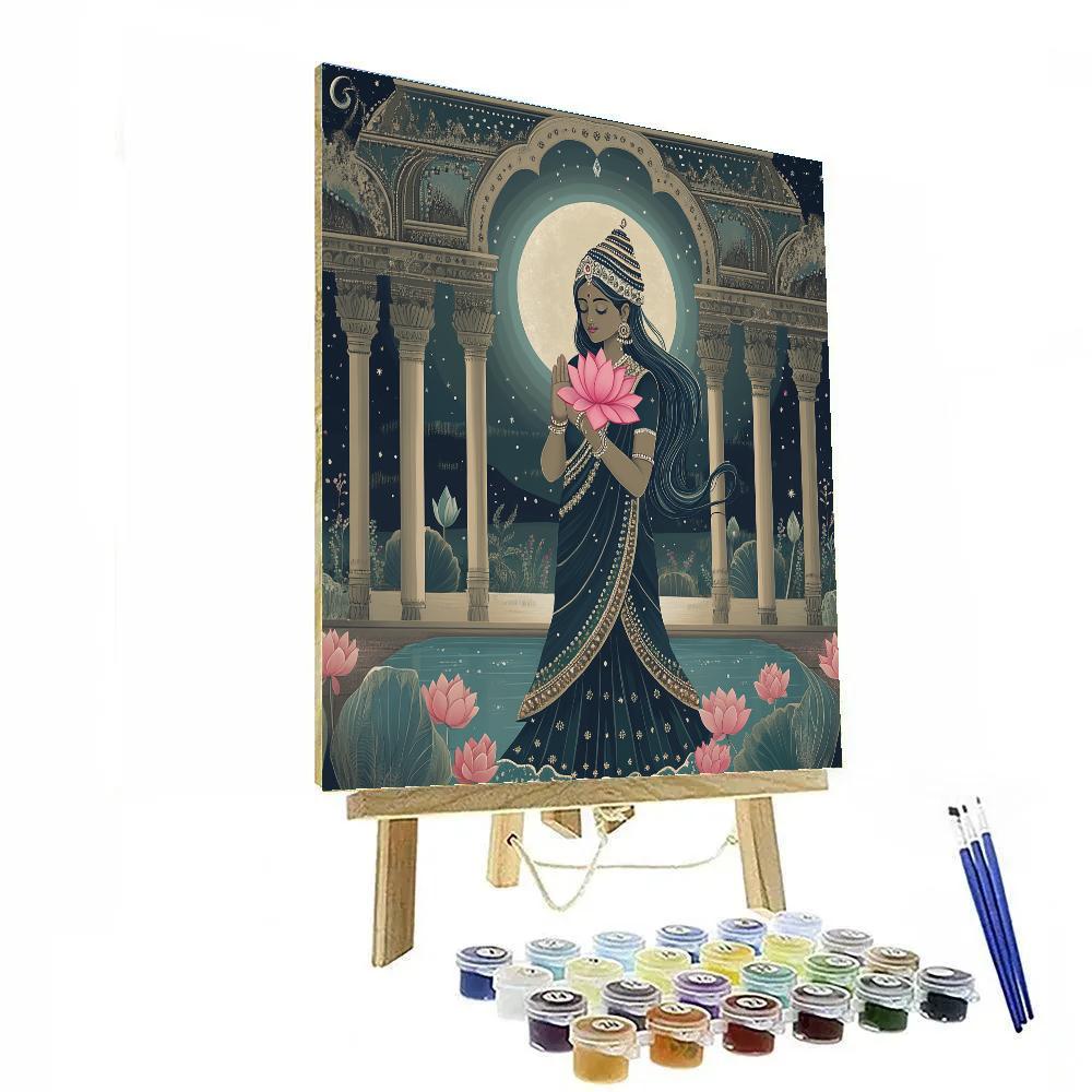 Parvati Moonlit Lotus Pavilion paint by color