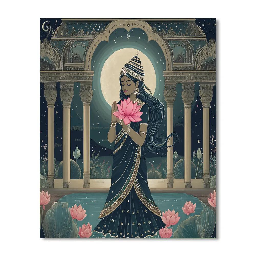 Parvati Moonlit Lotus Pavilion paint by color