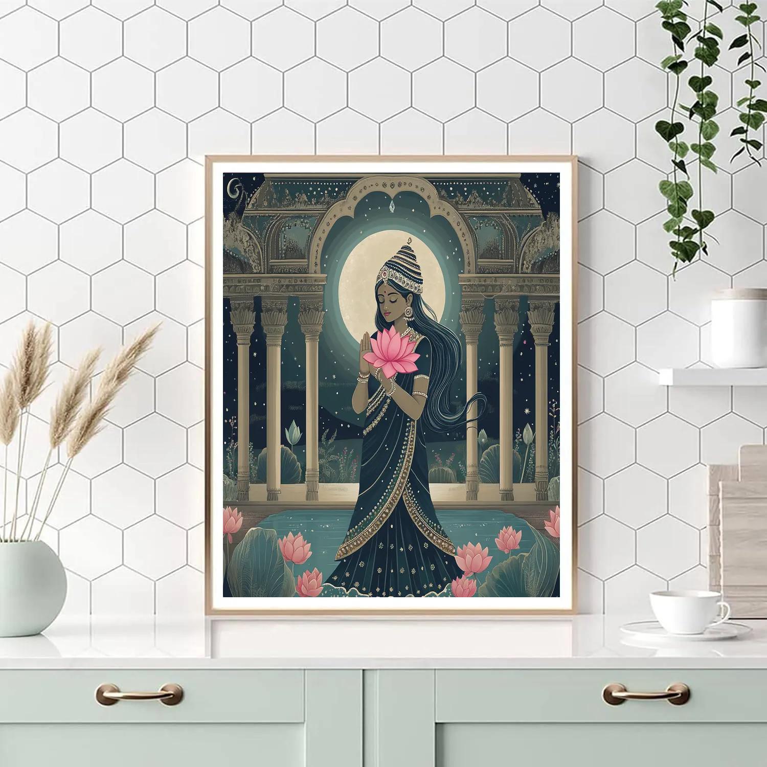 Parvati Moonlit Lotus Pavilion paint by color