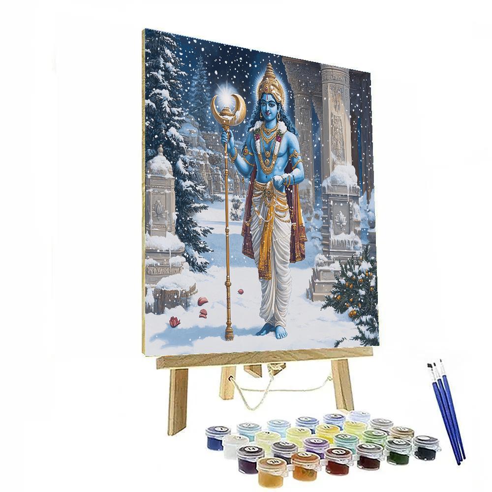 Vishnu In A Snow Temple Of Quiet Stars Numbered painting kits